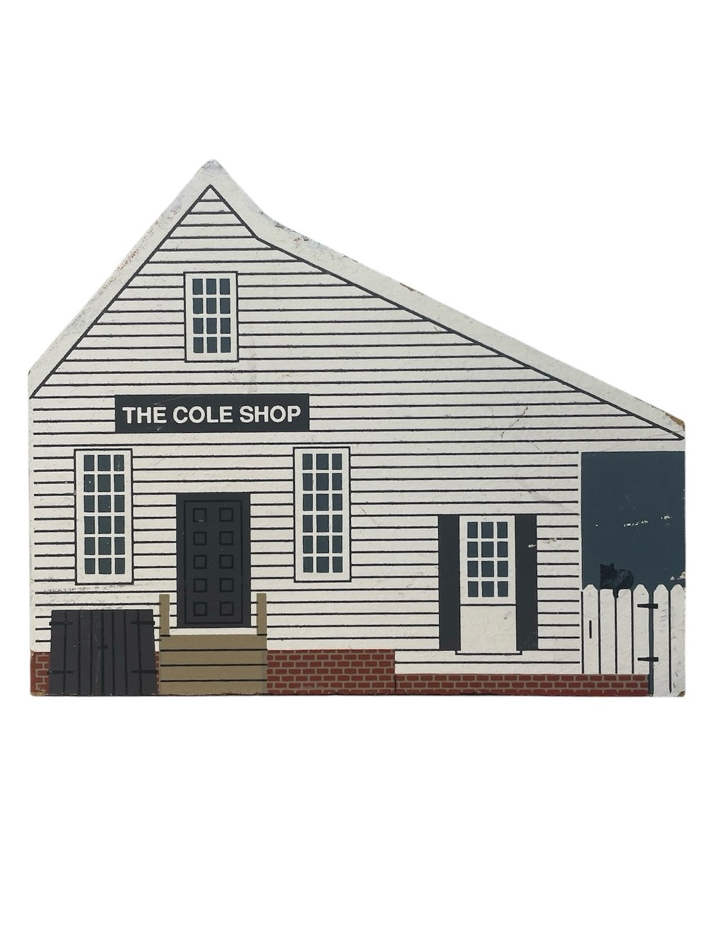Cat’s Meow Village THE COLE SHOP Williamsburg VA Gloucester Series DOG Wood ‘94